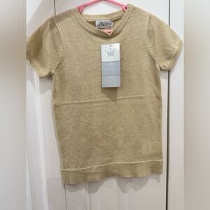 epk Gold Short-Sleeve Knit Top for Kids